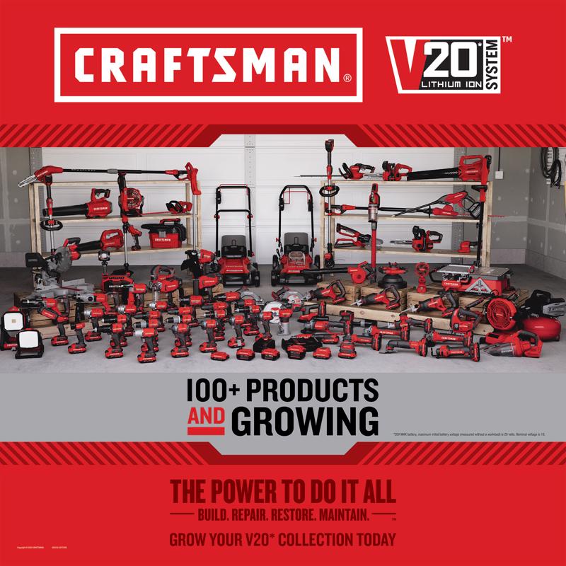 Craftsman V20 3/8 in. Brushed Cordless Right Angle Drill Tool Only