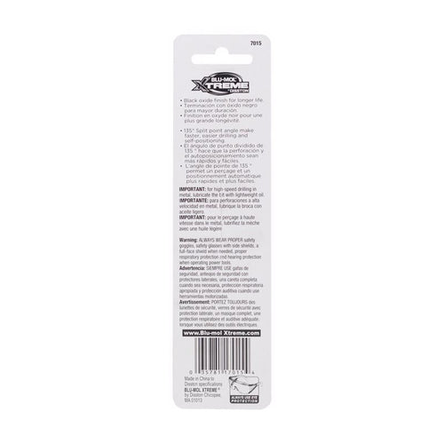 Blu-Mol Xtreme 3/8 in. High Speed Steel Drill Bit 1 pk
