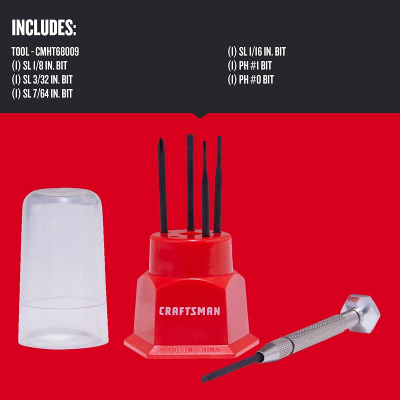 Craftsman Jewelers Multi-Bit Screwdriver Set 5.8 in. 5 pc