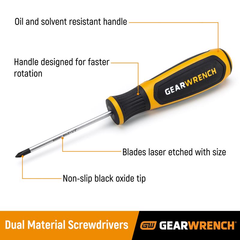 Gearwrench #2 X 6 in. L Phillips Screwdriver 1 pk