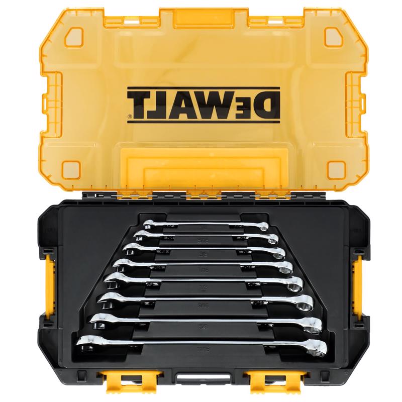DeWalt SAE Combination Wrench Set 8 pc