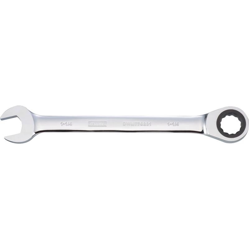 Dewalt 1-1/4 in. X 1-1/4 in. SAE Ratcheting Combination Wrench 16-23/32 in. L 1 pc