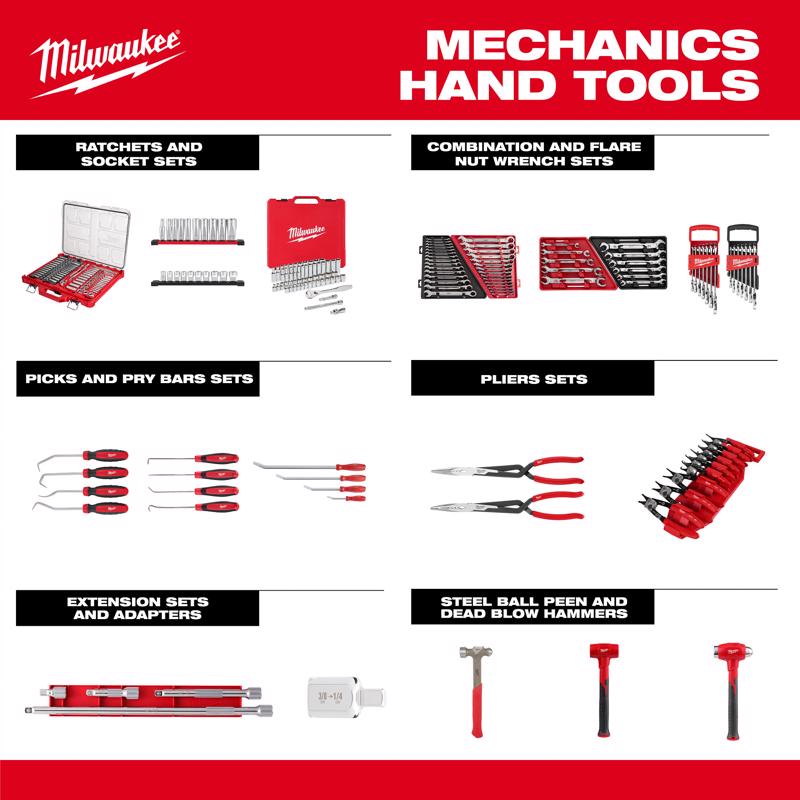 Milwaukee Packout 12 Point SAE Wrench Set 15 pc