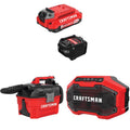 CRAFTSMAN  V20 3Ah Advanced Battery Starter  with 2Gal Wet/Dry Vac with   Bluetooth Speaker