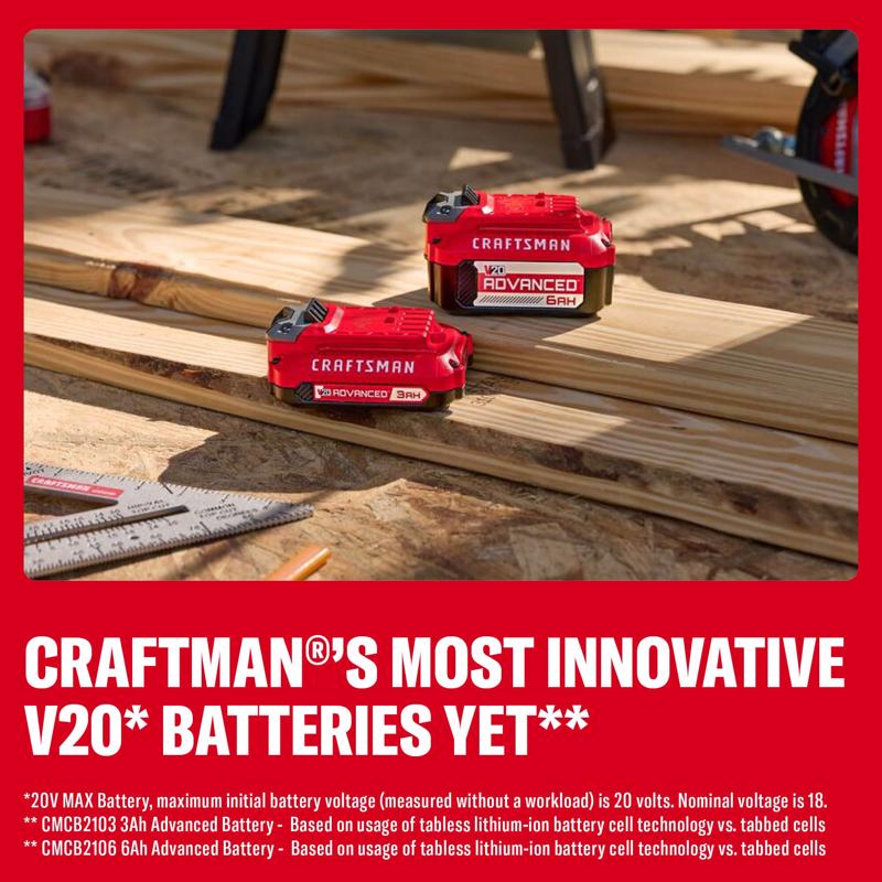 CRAFTSMAN  V20 3Ah Advanced Battery Starter  with 2Gal Wet/Dry Vac with  Multi-Size Ratchet