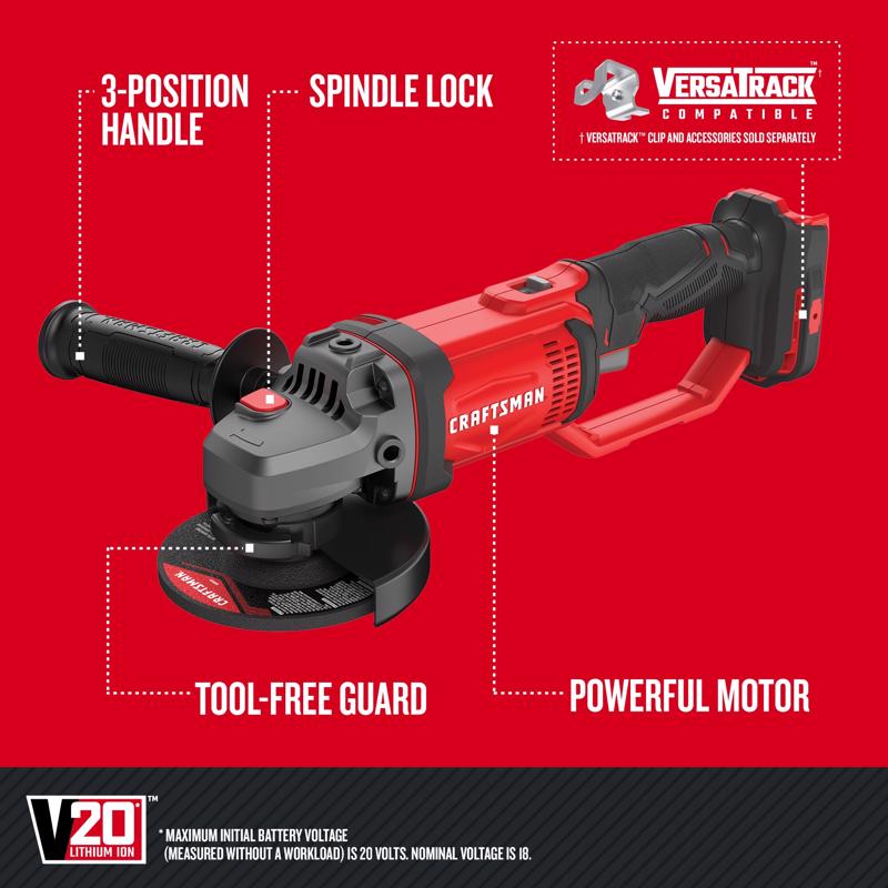 CRAFTSMAN  V20 3Ah Advanced Battery Starter  with 3/8-in  Ratchet with4.5-in Grinder