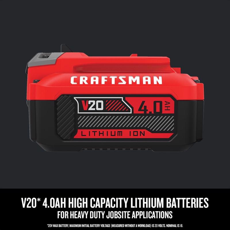 CRAFTSMAN  V20 4Ah  Battery and Charger Starter Kit with 3/8-in  Ratchet with6-1/2-in Circular Saw