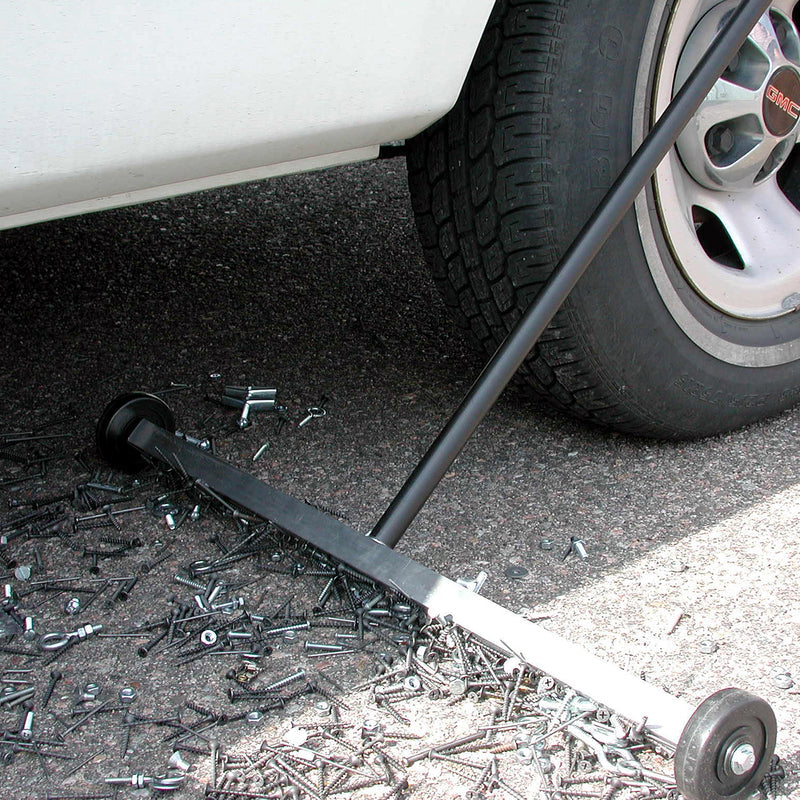 Magnet Source 43 in. L X 30 in. W Black/White Push-Type Magnetic Mini Sweeper 55 lb. pull 1 pc