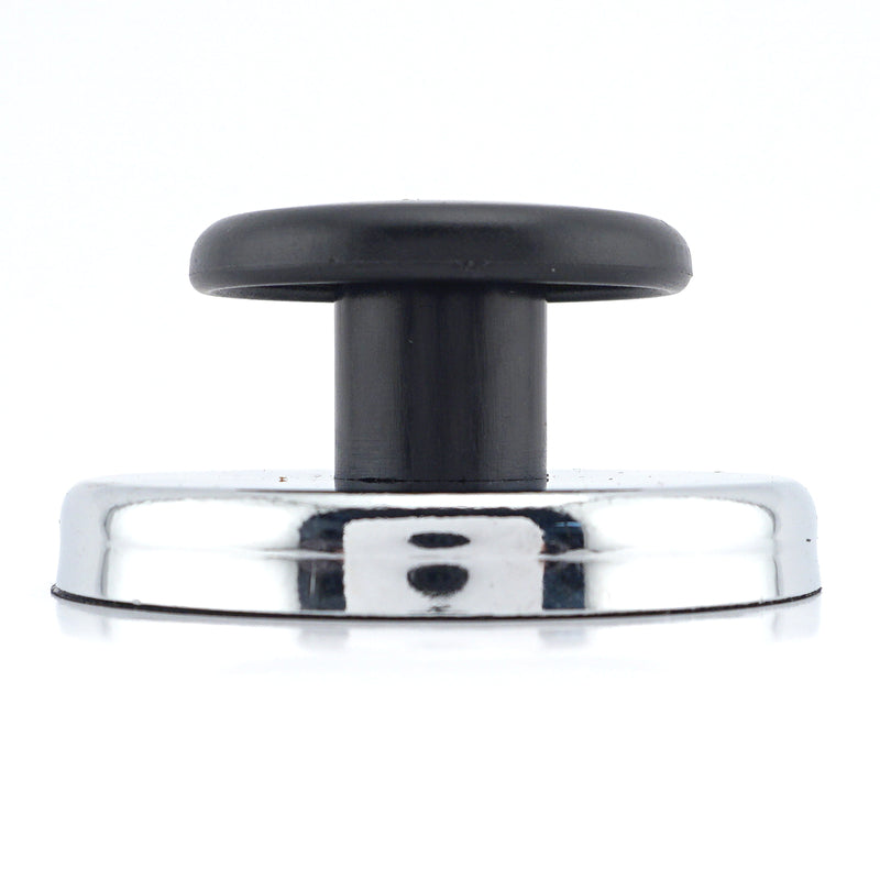 Magnet Source 1.25 in. L X 2.65 in. W Black Knob Magnet 25 lb. pull 1 pc