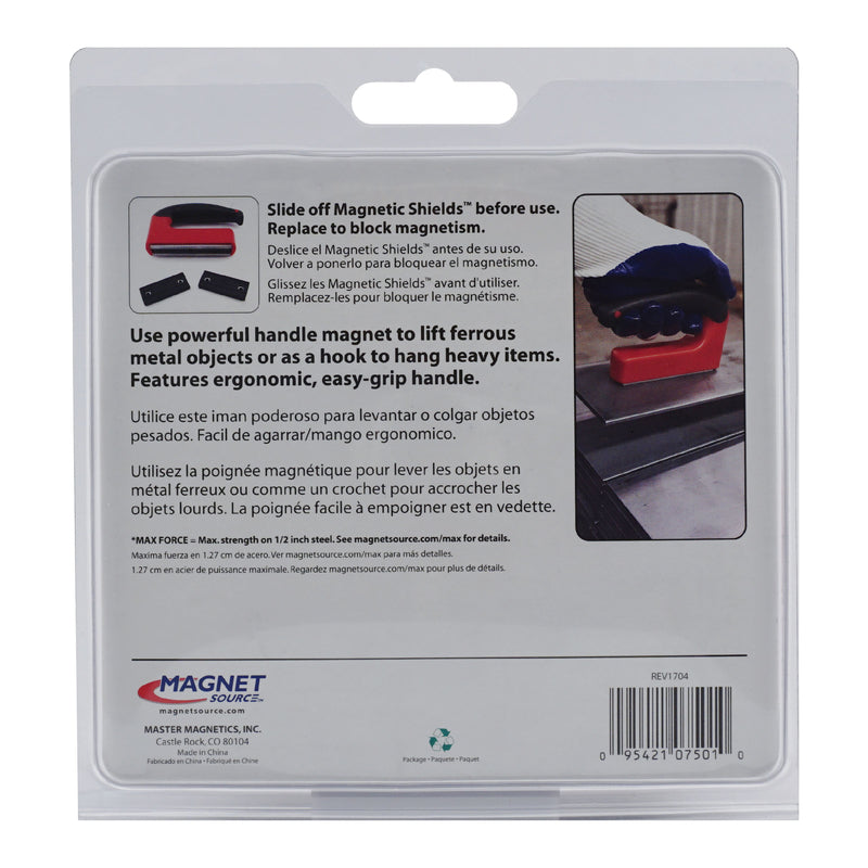 Magnet Source 5.25 in. L X 1 in. W Red Handle Magnet 100 lb. pull 1 pc