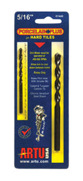 ARTU Porcelain Plus 5/16 in. X 4-1/2 in. L Tungsten Carbide Tipped Glass and Tile Bit Set Straight S