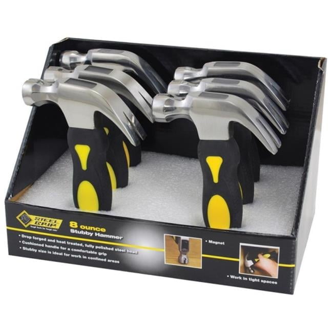 Steel Grip 8 oz Stubby Claw Hammer 11 in. Steel Handle
